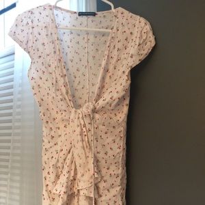 Floral tie wrap dress